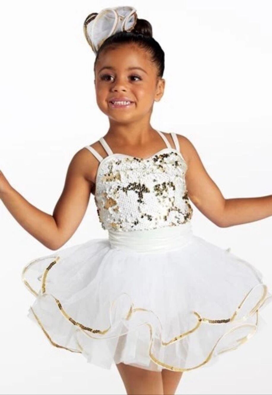 Weissman When Can I See You Again White Dance Costume Tutu Childs large recital